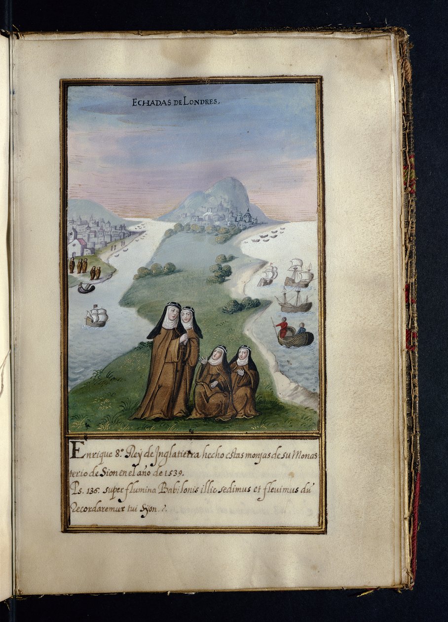 Expulso de Londres, de uma história das peregrinações das Syon Nuns, compiladas em Lisboa no início do século XVII de Portuguese School