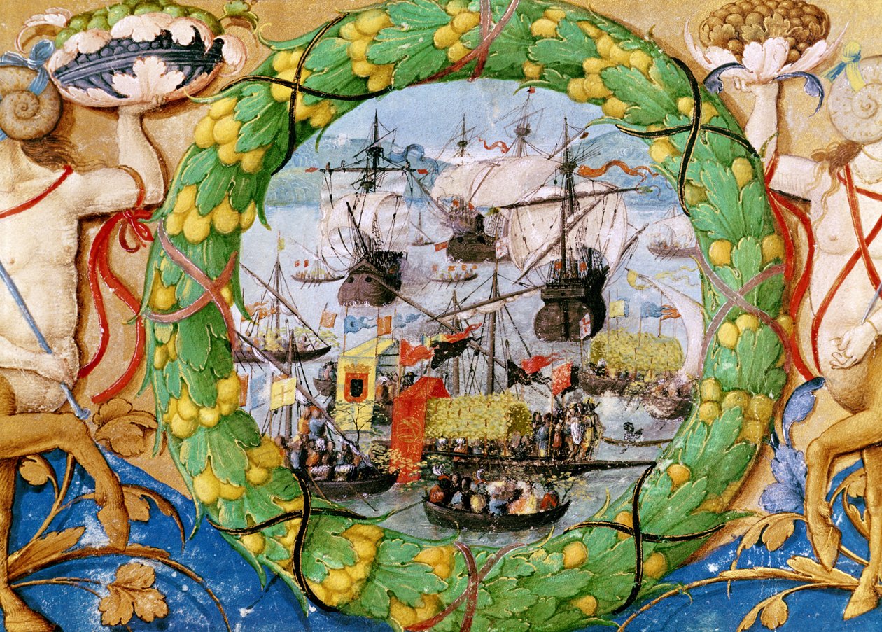 Festival da Frota Portuguesa, ilustração de Lettura Nova de Alem Douro, 1513 de Portuguese School