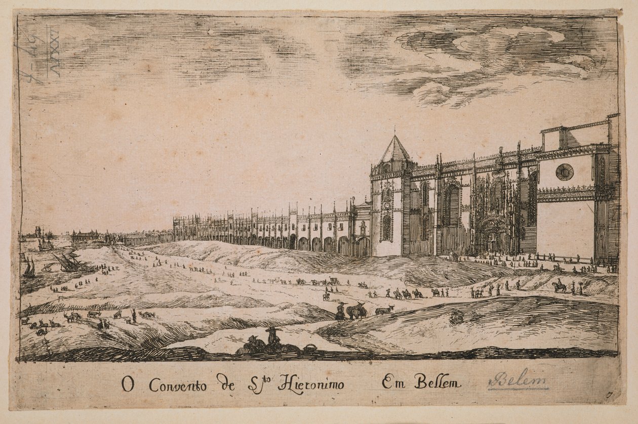 Mosteiro dos Jerónimos no distrito de Belém, Portugal 1662 de Portuguese School