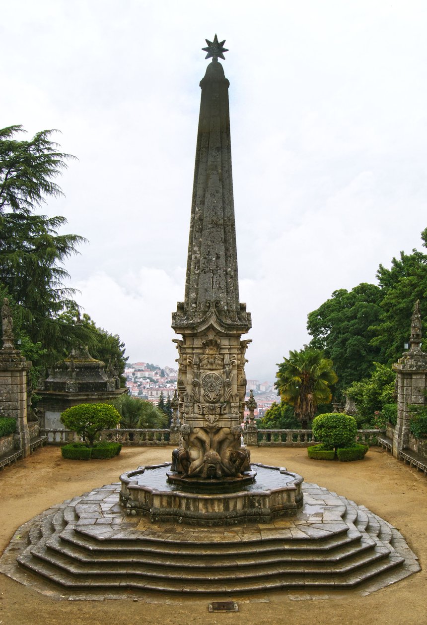 Santuário de Nossa Senhora dos Remédios obelisk, Lamego, Portugal. 1738 (granite) de Portuguese School