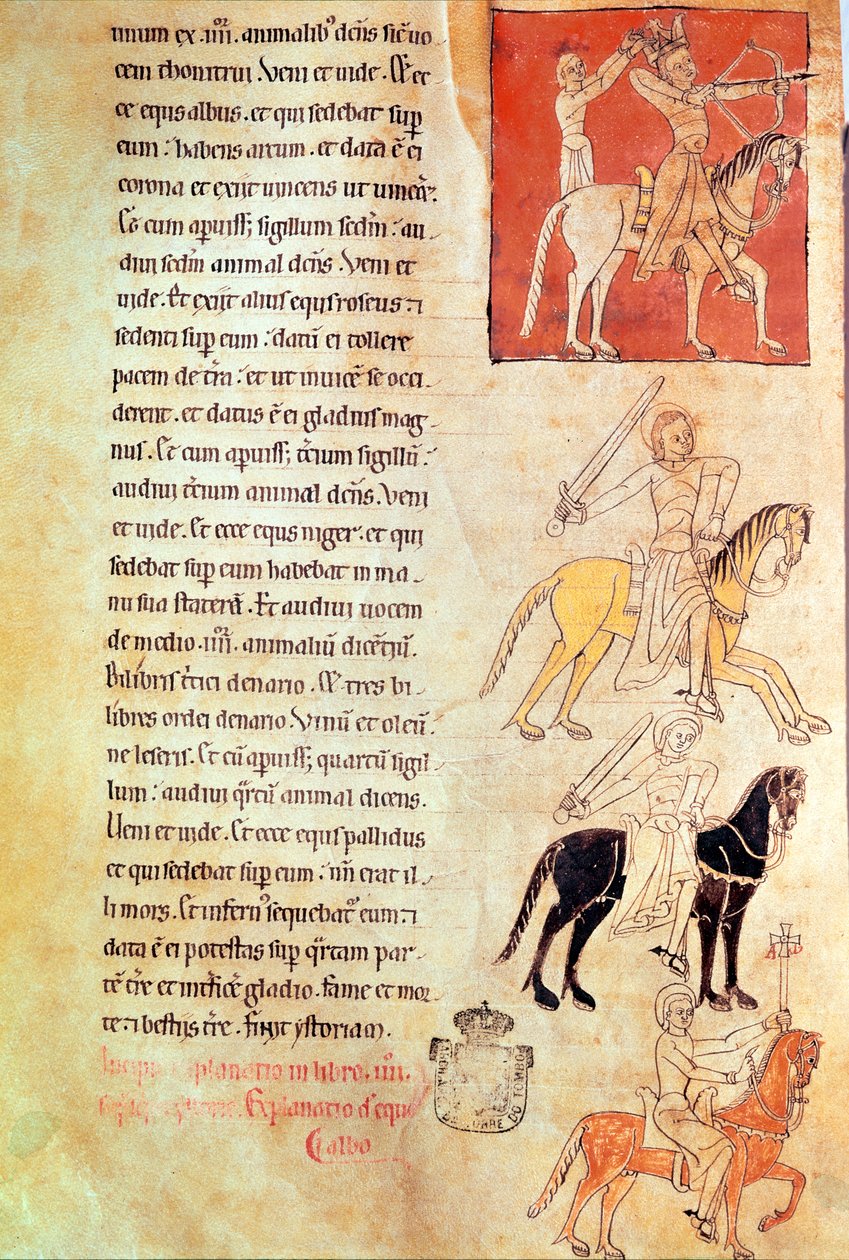 Os Quatro Cavaleiros do Apocalipse, do Apocalipse de São João de Lorvão de Portuguese School