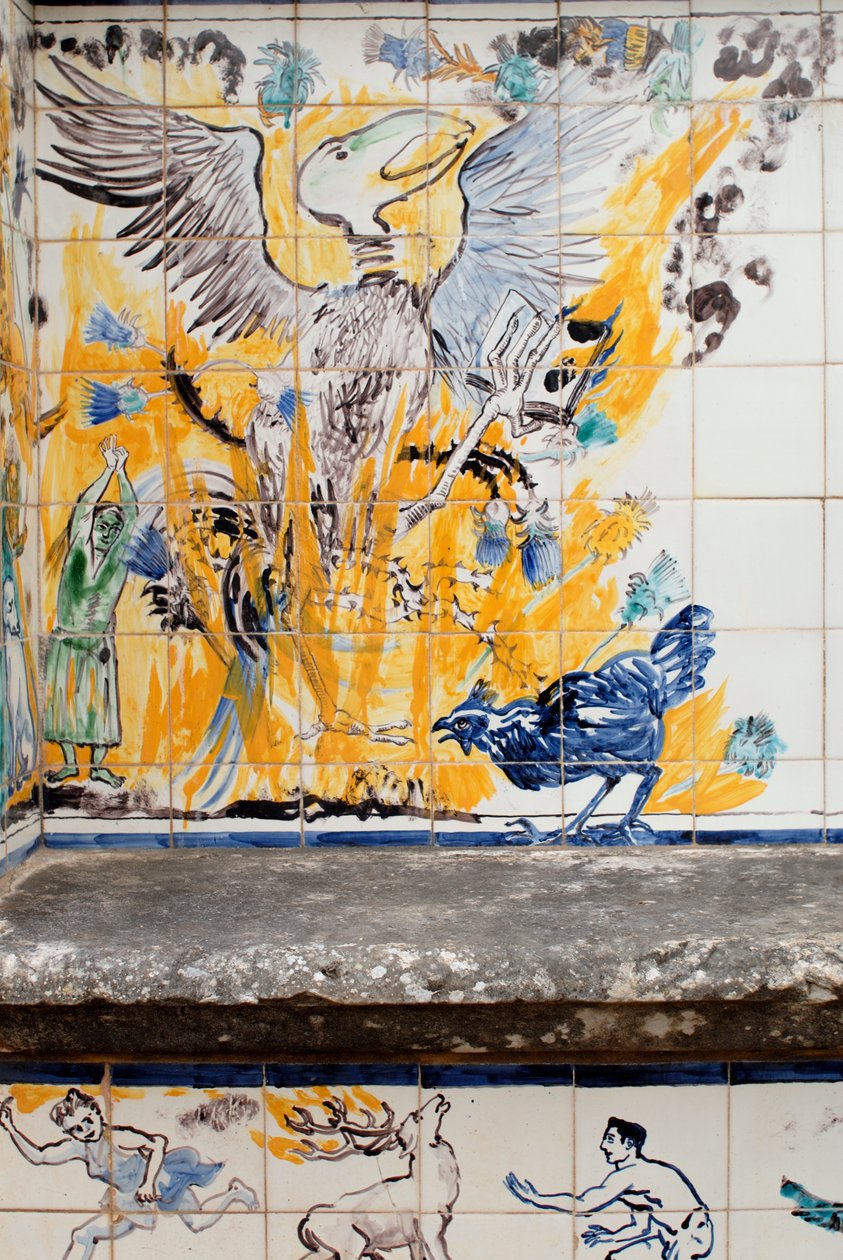 Banco de azulejos (azulejos cerâmicos) de Portuguese School