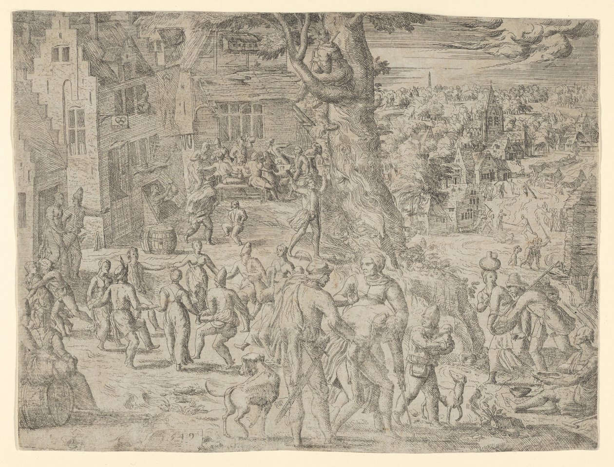 A Feira da Vila, 1549., 1549. de Possibly by Peeter van der Borcht.