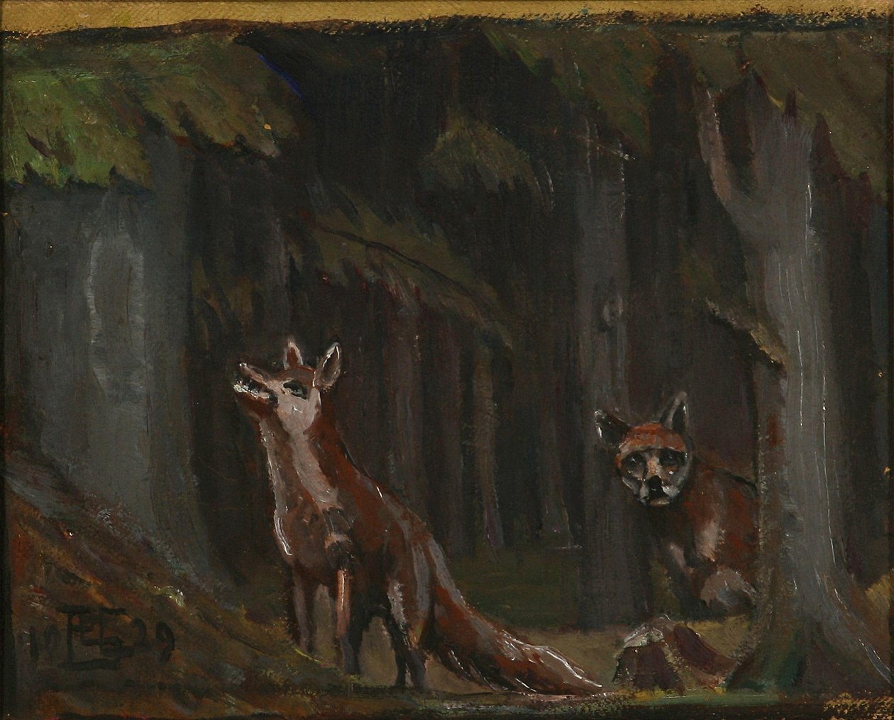 Raposas na floresta de Poul Simon Christiansen