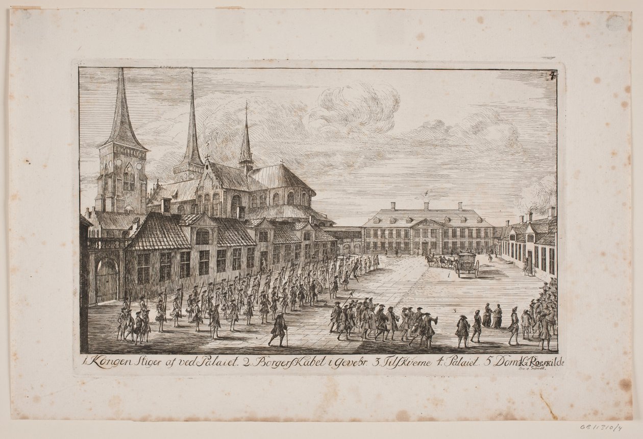 Praça da Catedral em Roskilde de Poul Isac Grønvold