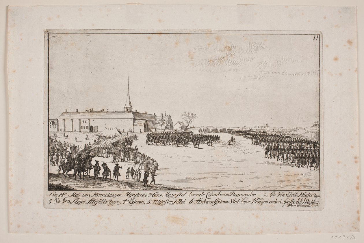 Frederik V reúne regimentos em Antvorskov de Poul Isac Grønvold