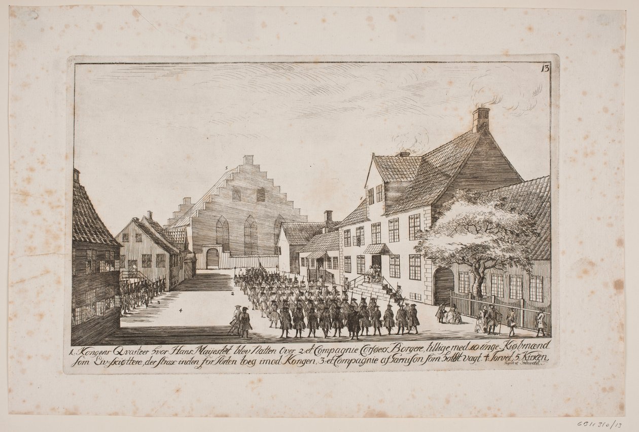 Bairro de Frederik V durante a visita a Korsør de Poul Isac Grønvold