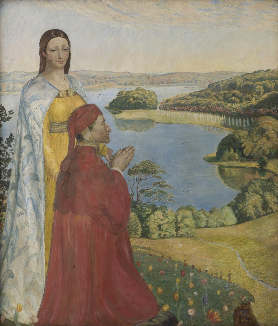 Dante e Beatrice no paraíso de Poul S. Christiansen