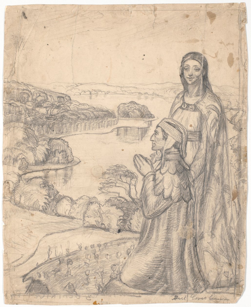 Dante e Beatrice no paraíso de Poul S. Christiansen