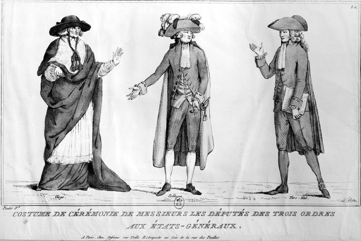 Trajes Cerimoniais dos Deputados das Três Ordens nos Estados Gerais, 4 de maio de 1789 de Poulet