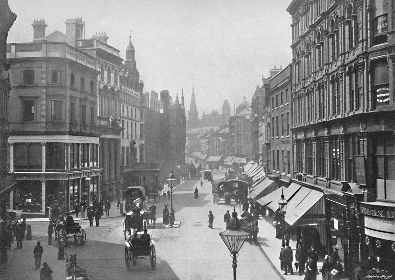New Street, Birmingham, c1896 de Poulton and Co