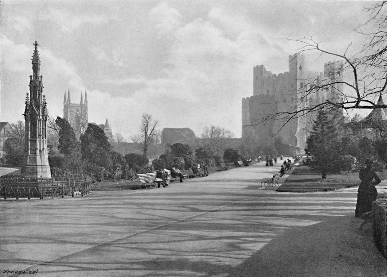 Castelo de Rochester, c1896 de Poulton and Co