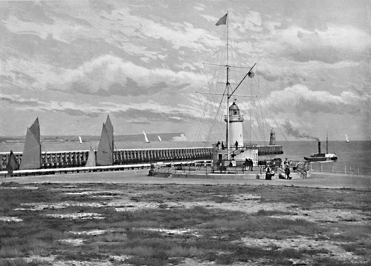 Estação de sinal, Newhaven, c1896 de Poulton and Co