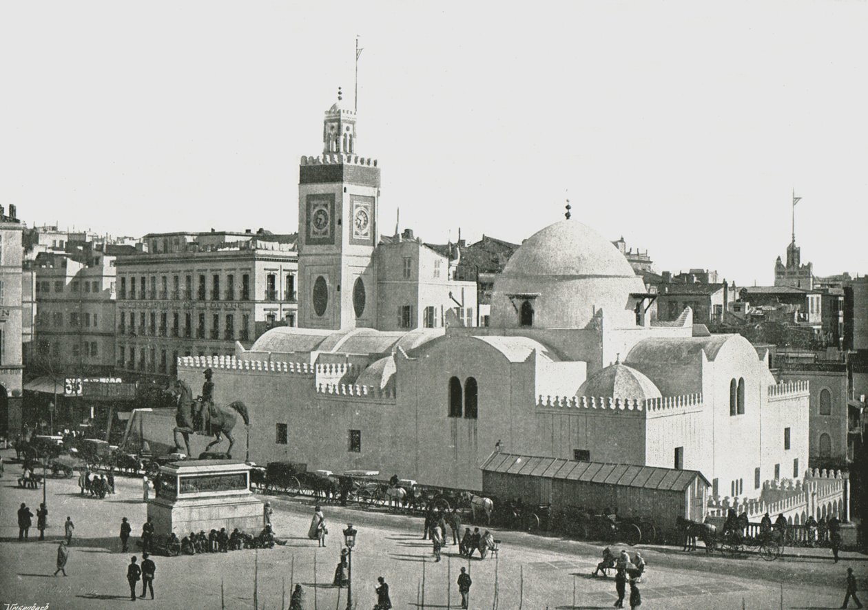 O Djamaa al-Djedid, Argel, Argélia, 1895. de Poulton and Co