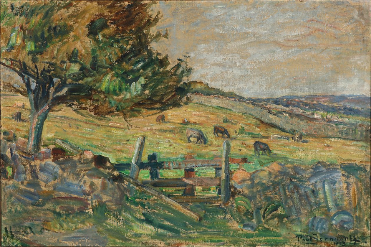 Paisagem, com, pastoreio, sheep de Povl Jerndorff