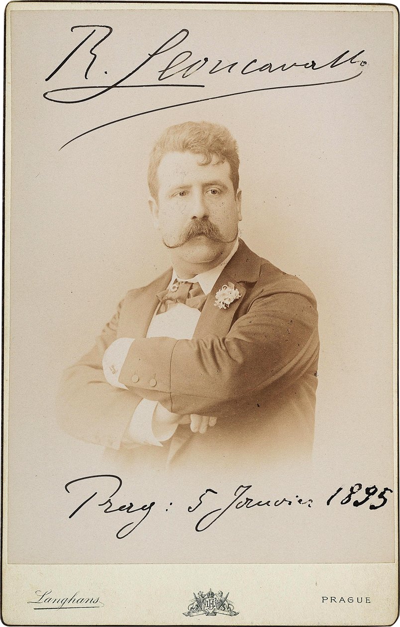 Ruggiero Leoncavallo 1858-1919, 1895. de Prague . Photo studio Jan F.
