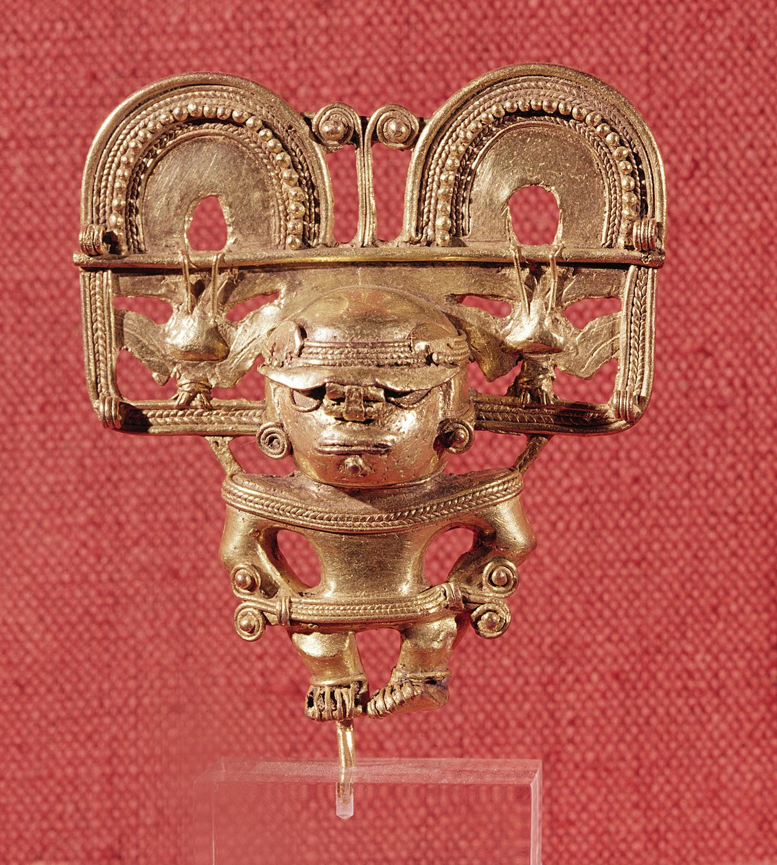 Figura antropomórfica, cultura de Tairona (ouro) de Pre Columbian