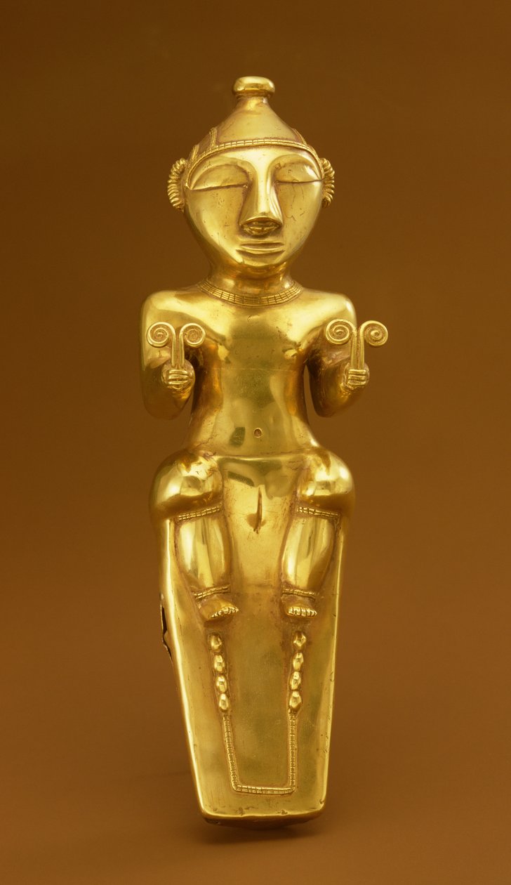 Balão de limão Quimbaya, da Colômbia (ouro tumbaga) de Pre Columbian