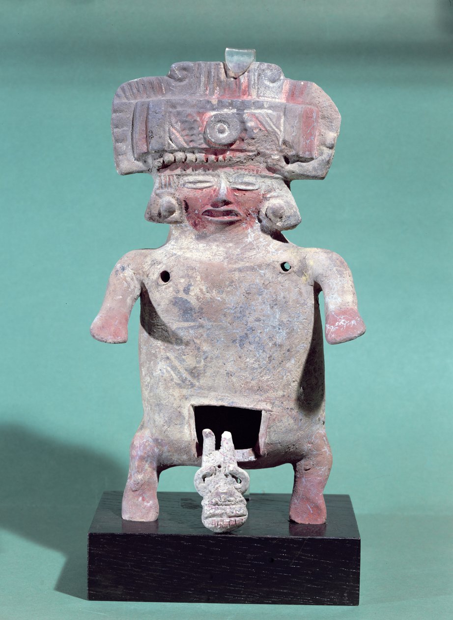 Estatueta de uma mulher dando à luz (terracota) (ver também 349763) de Pre Columbian
