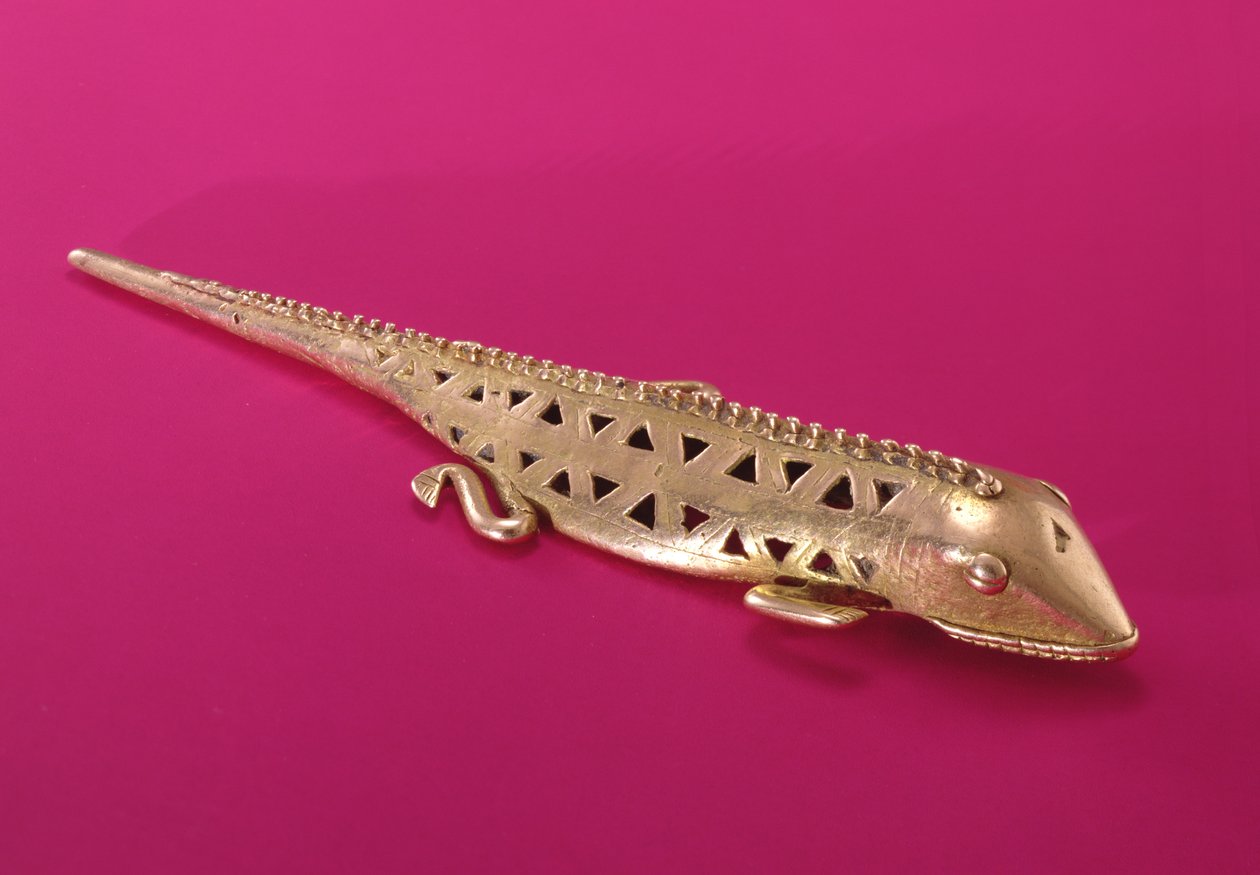 Lagarto, da Colômbia (ouro) de Pre Columbian