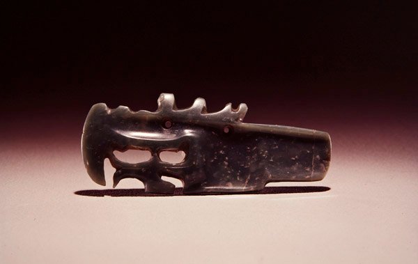 Monstro de pássaro, de Guacimo, área de Linea Vieja (jade azul-verde translúcido) de Pre Columbian Pre Columbian