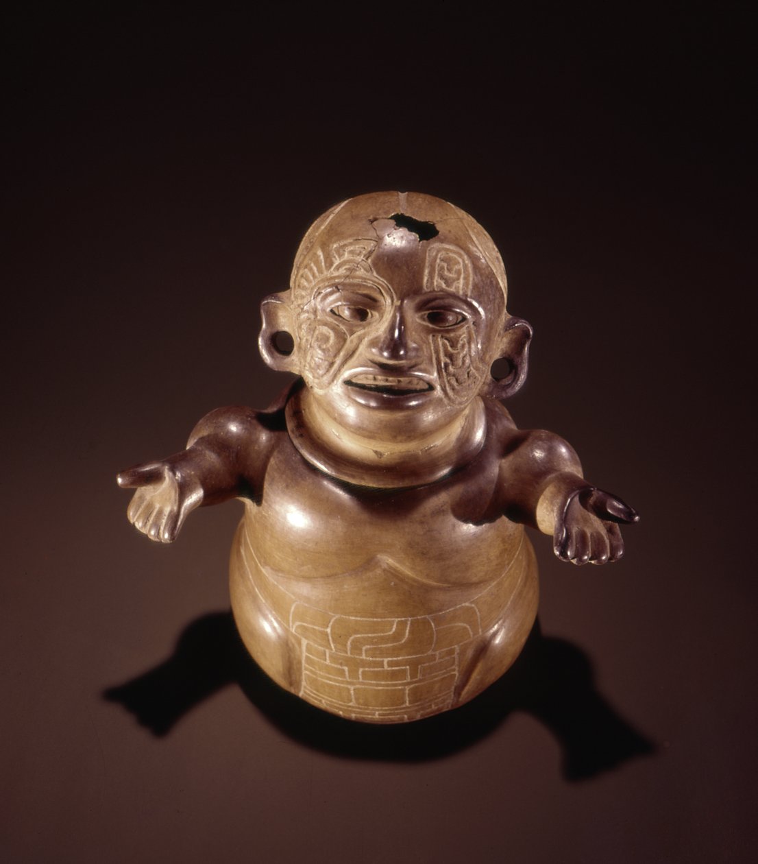 Jarra de efígie com tampa, Cultura de Teotihuacan (cerâmica) de Pre Columbian Pre Columbian