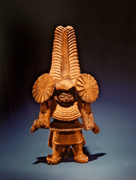 Figura com cocar alongado, Cultura Remojadas, Vera Cruz (cerâmica) de Pre Columbian Pre Columbian