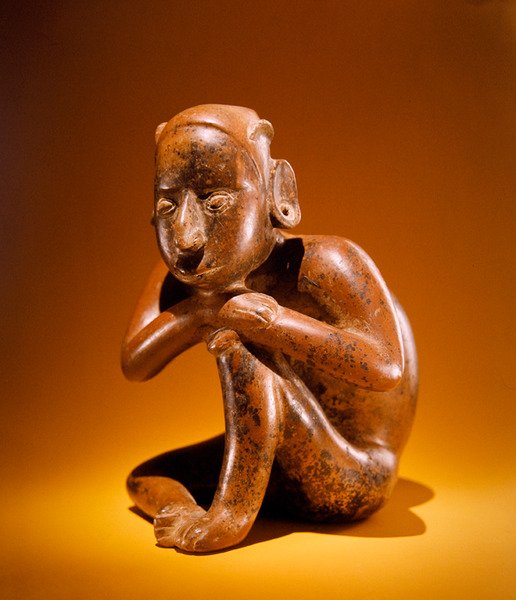 Figura sentada, Colima Culture (cerâmica) de Pre Columbian Pre Columbian