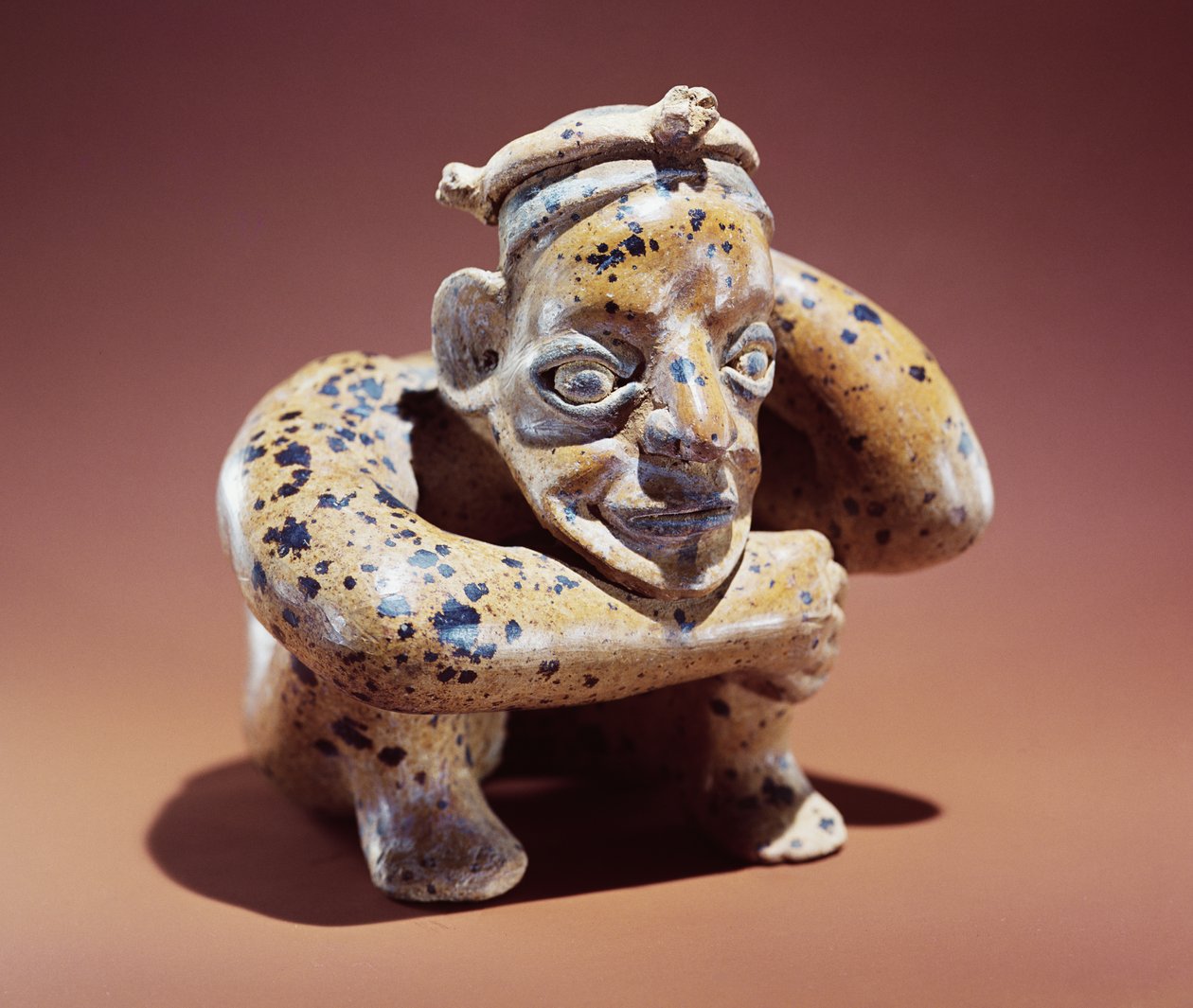 Figura sentada, Jalisco Culture (cerâmica) de Pre Columbian Pre Columbian