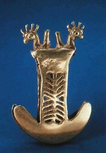 Pinças da região de Tomlina, na Colômbia (ouro) de Pre Columbian Pre Columbian