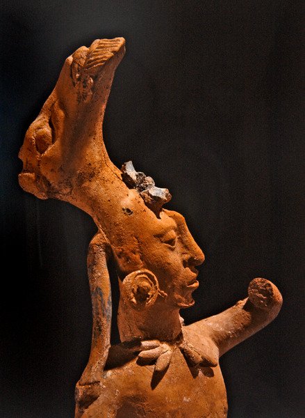 Detalhe de um jogador de futebol, Jaina Culture (cerâmica) de Pre Columbian Pre Columbian