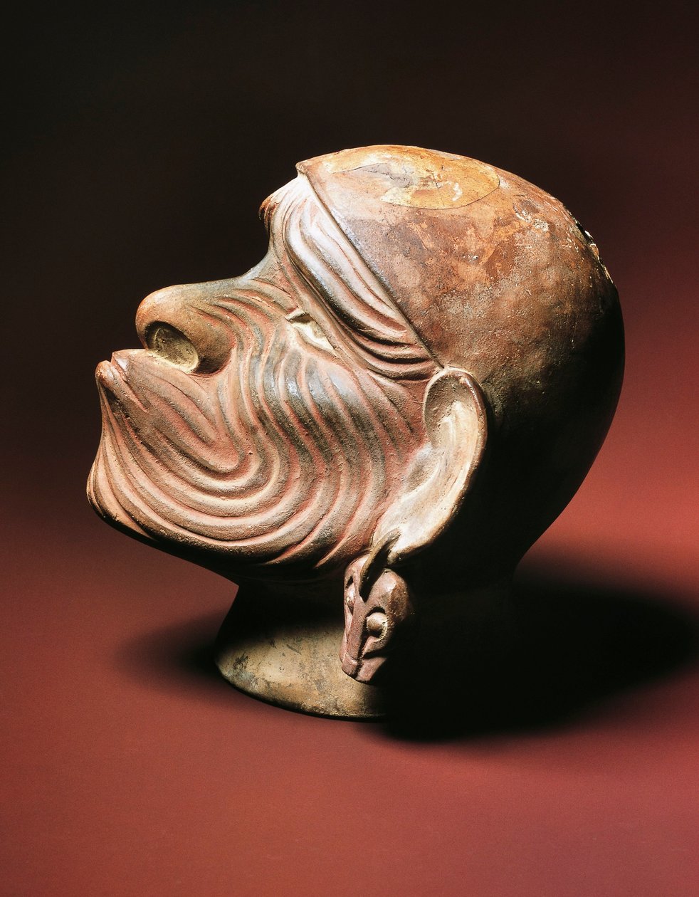 Cabeça masculina de Trujillo, cultura moche, civilização pré-colombiana, século 4-9 (foto) de Pre Columbian Pre Columbian