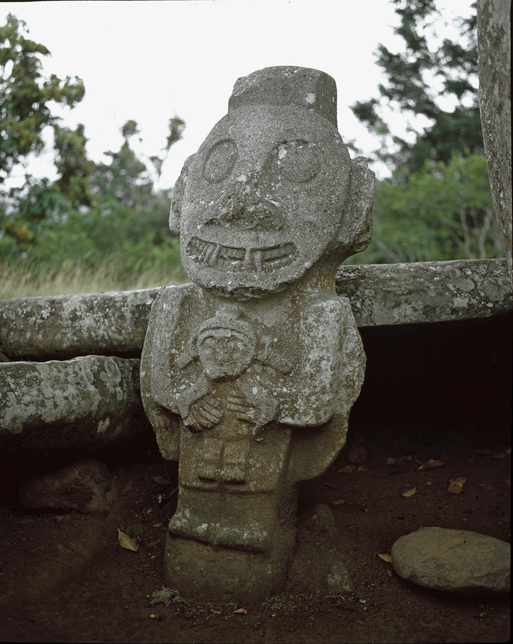 Escultura megalítica da deusa da fertilidade de Pre Columbian Pre Columbian