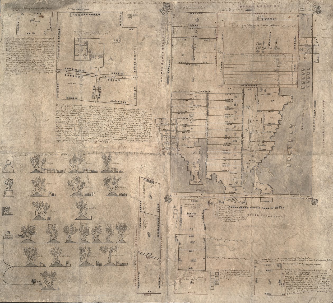 Mapa Asteca Oztoticpac, c.1540 de Pre Columbian art