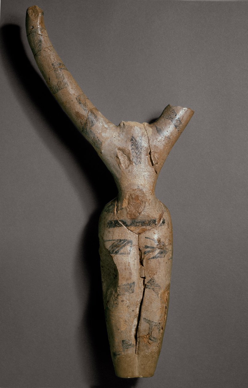 Estatueta tatuada (cerâmica) de Predynastic Period Egyptian