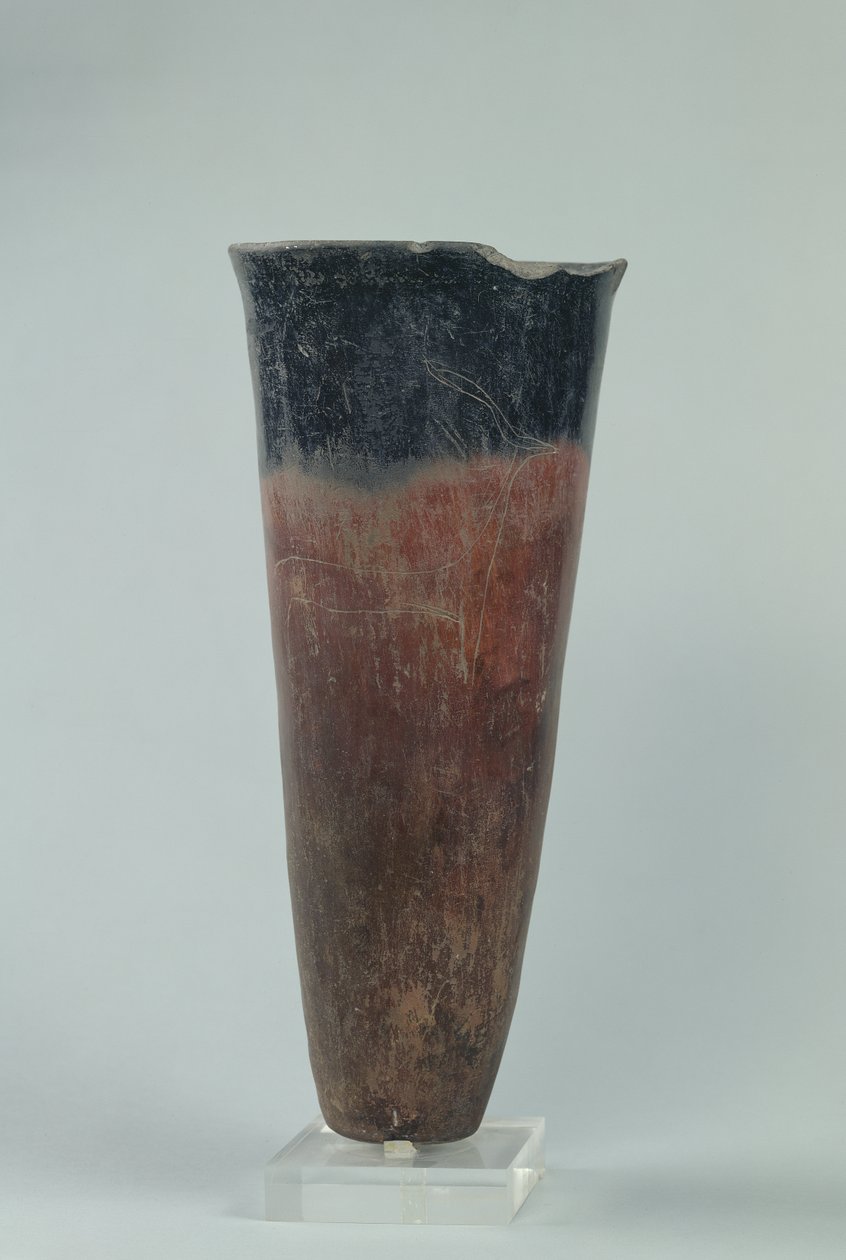 Vaso de topo preto, período Naqada I-II (cerâmica) de Predynastic Period Egyptian