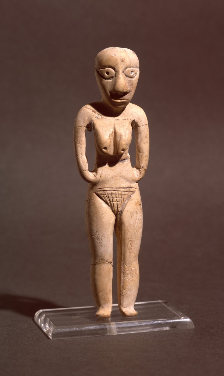 Estatueta de uma mulher nua, do período Badariano ou Neolítico, c.4000 aC de Predynastic Period Egyptian