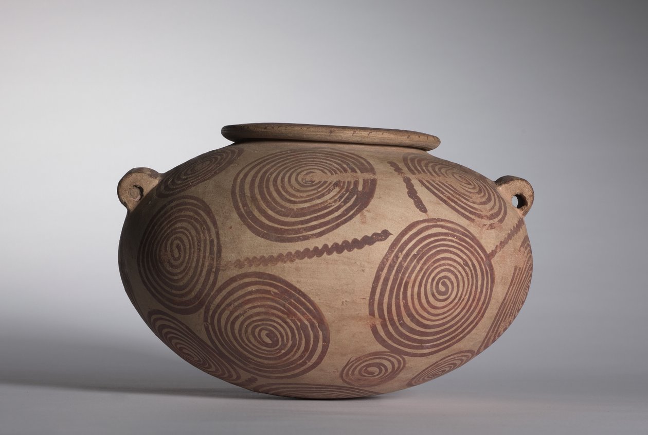 Frasco de agachamento com alças de talão, c.3400-3300 aC de Predynastic Period Egyptian