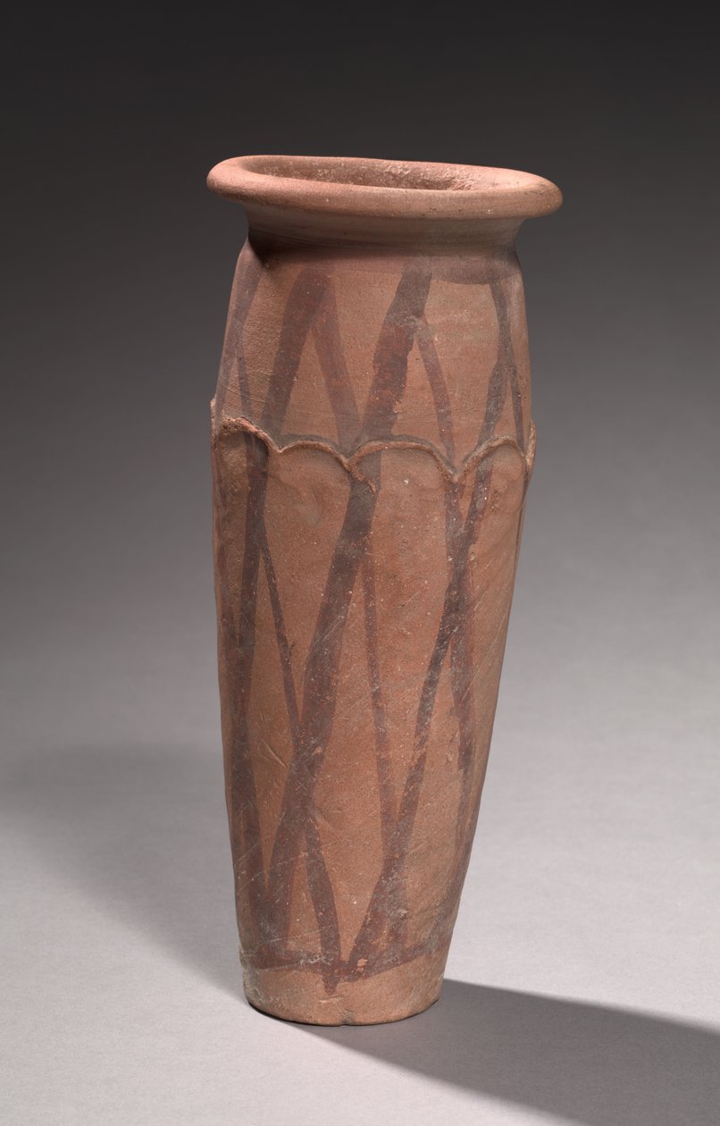 Frasco com revestimento ondulado, 4000-3000 aC de Predynastic Period Egyptian