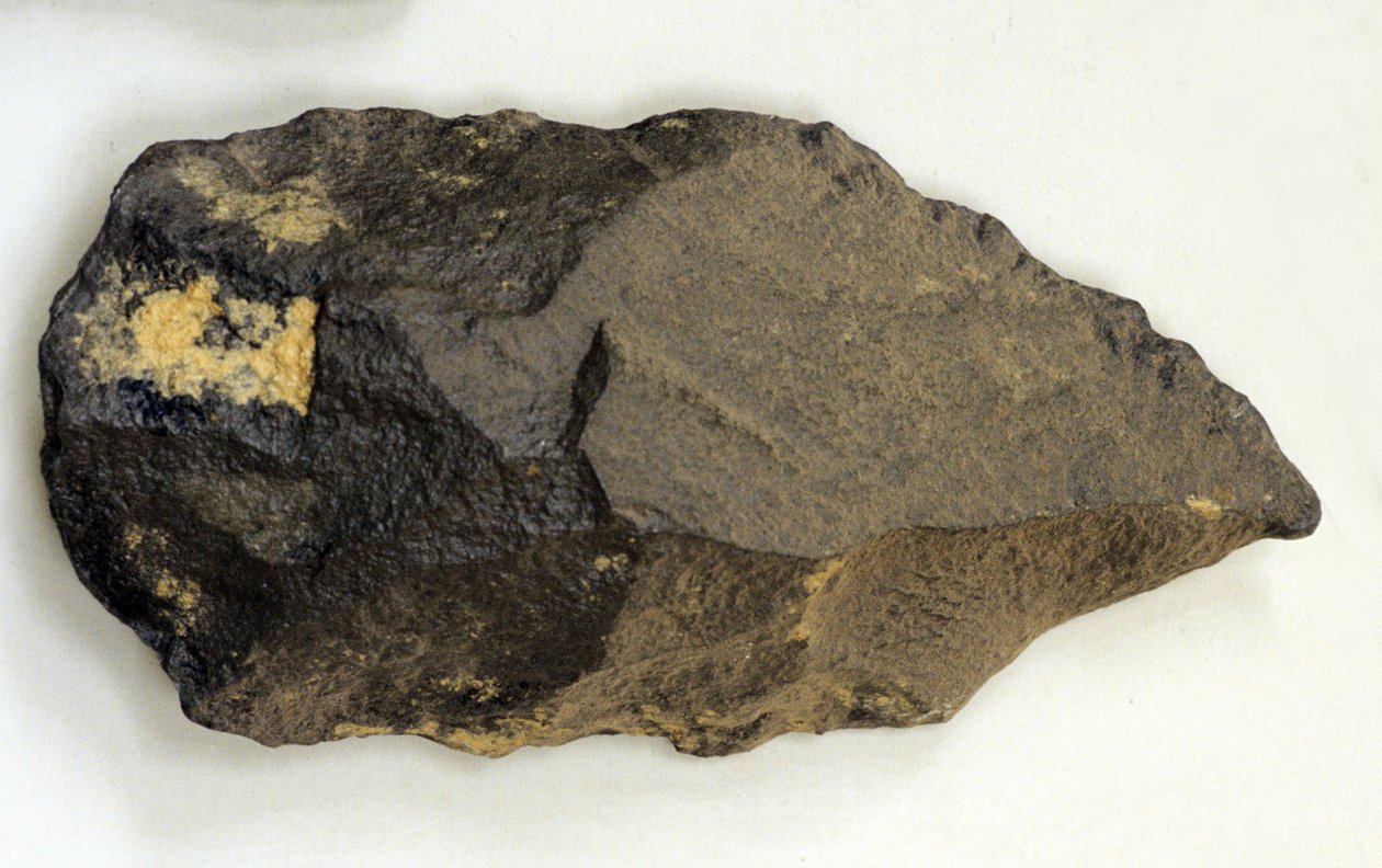 Machado de mão de Acheulian, c.200 000 BC (sílex) de Prehistoric