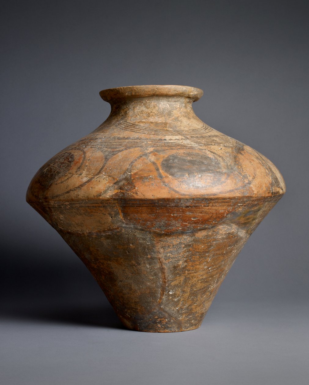 Panela, Trípoli, detalhe de cerâmica do final do 4º início do 3º milênio aC de 121154 de Prehistoric