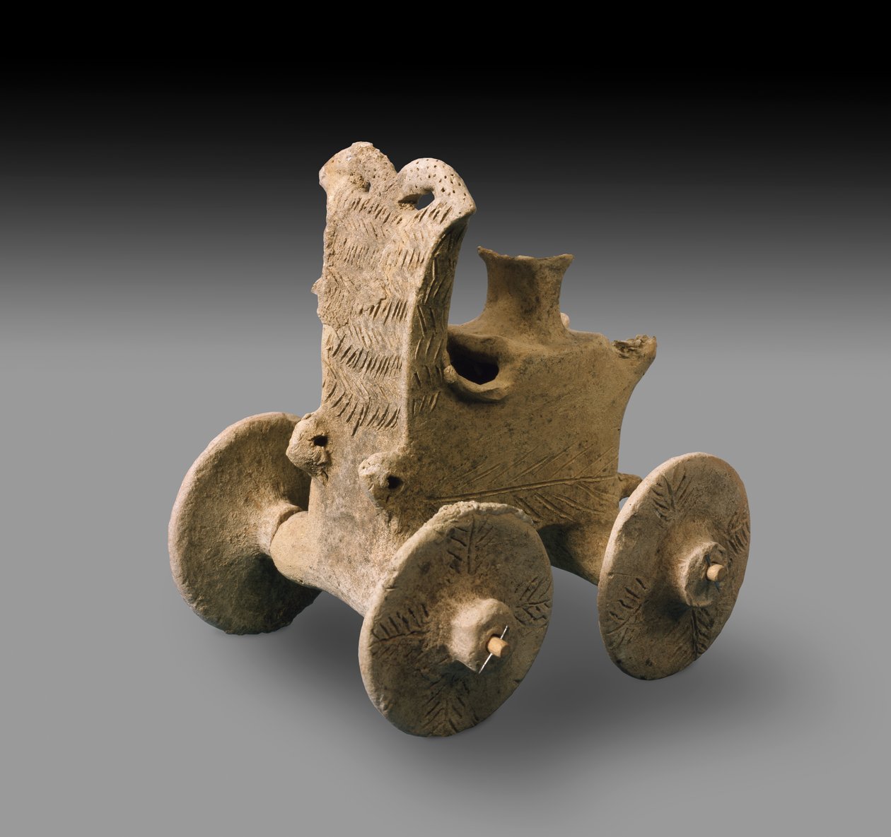 Modelo Pré-histórico Chariot (argila cozida) de Prehistoric