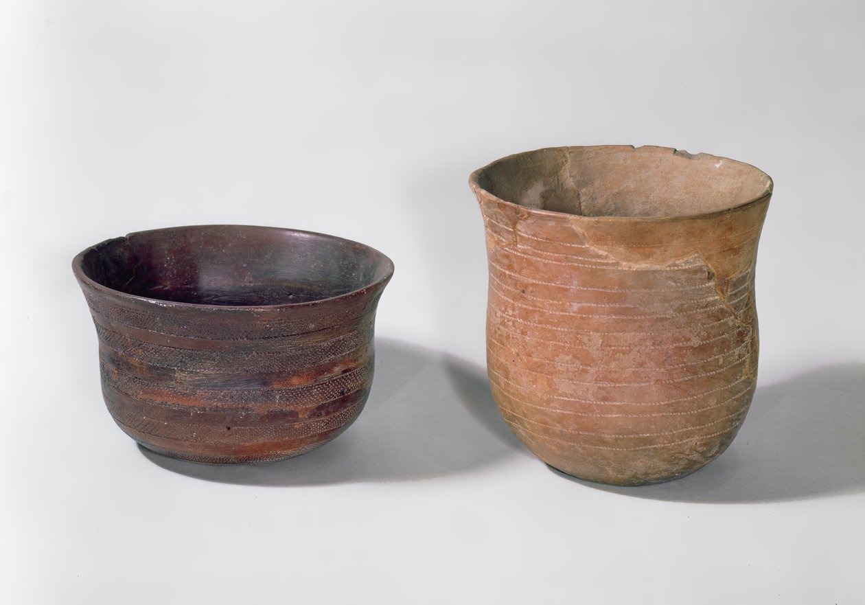 Dois vasos campaniformes (cerâmica) de Prehistoric