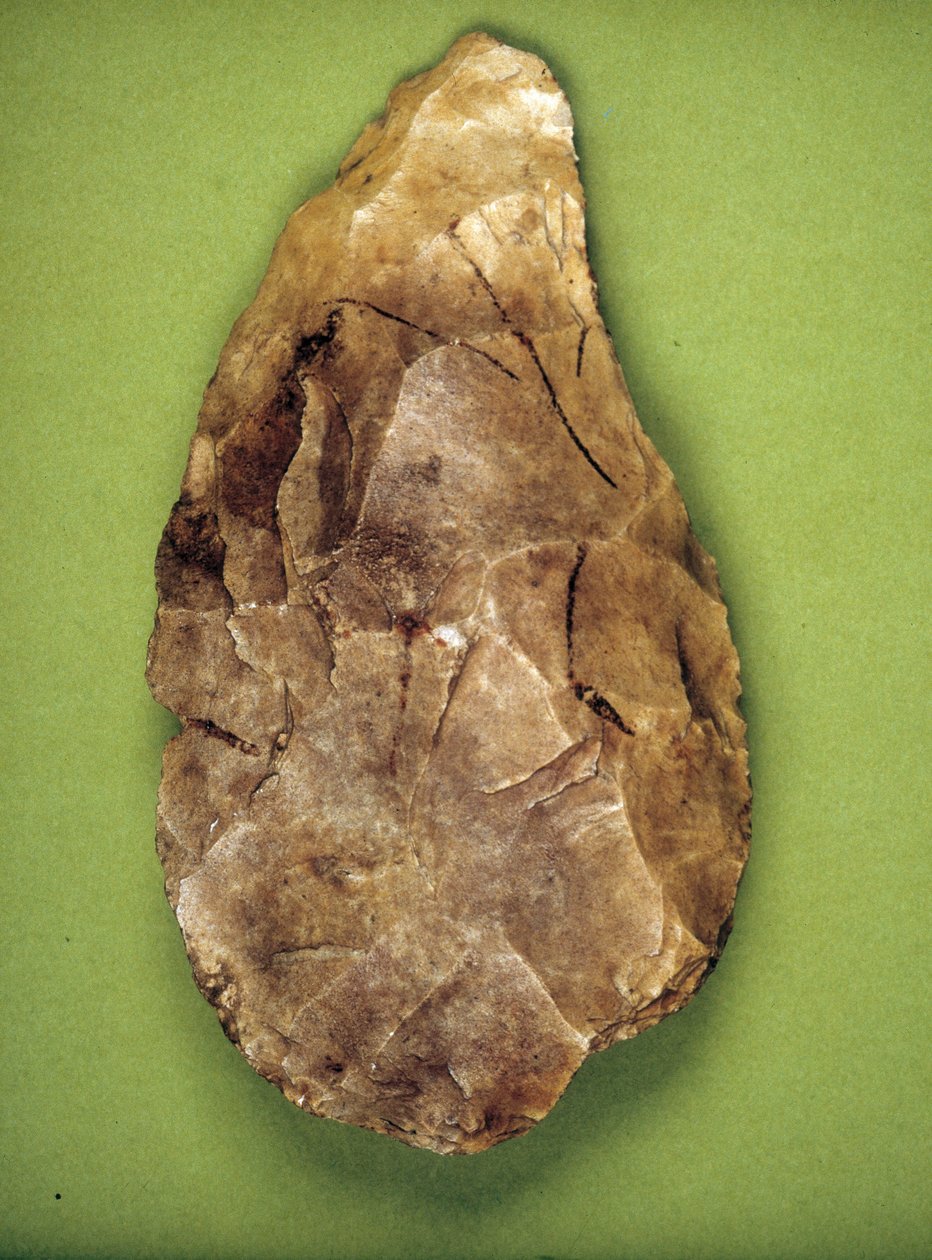 Acheulean polidor (Paleolítico Médio) Museo archeologico de Milão de Prehistoric Prehistoric