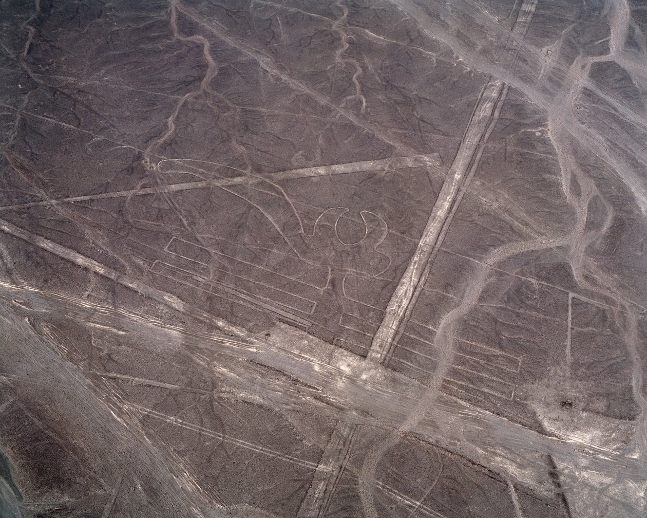 Vista aérea das Linhas de Nazca (fotografia de Prehistoric Prehistoric