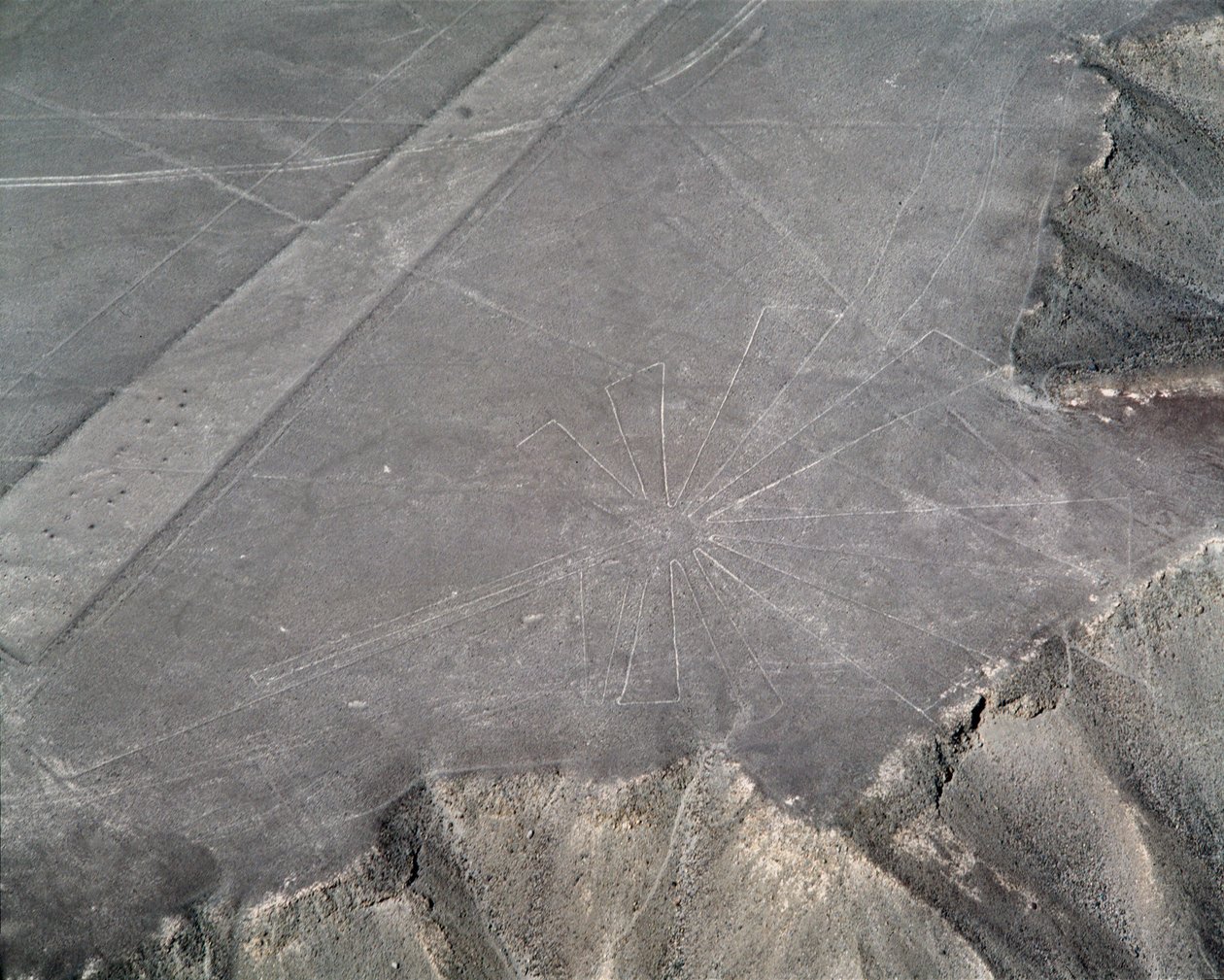 Vista aérea das Linhas de Nazca (fotografia de Prehistoric Prehistoric