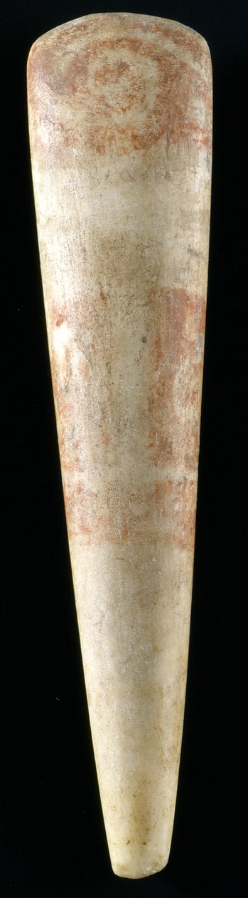 Cabeça de uma figura de acrólito, de Tessália, Período Neolítico Final (c.4500-3200 aC) (mármore) de Prehistoric Prehistoric