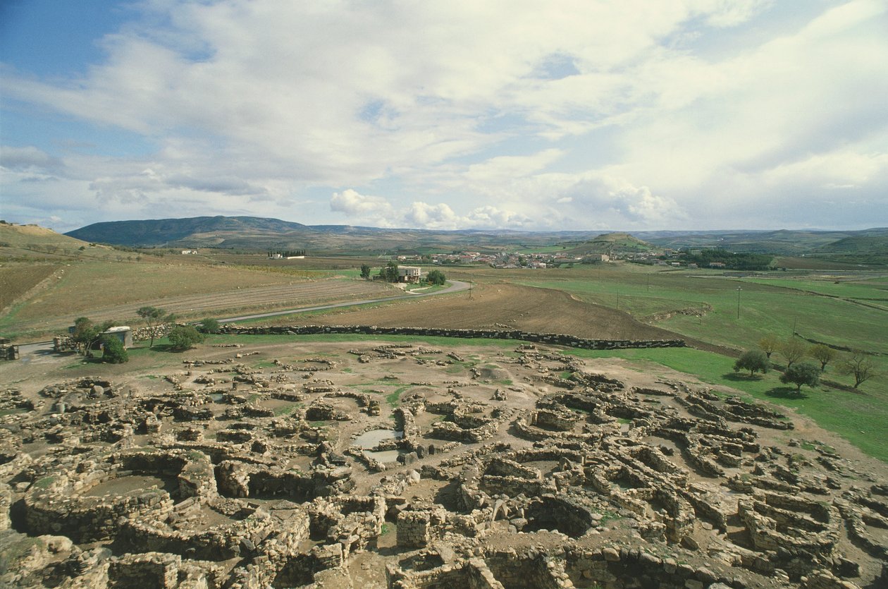 Itália, Região da Sardenha, Barumini, província de Medio Campidano, sítio arqueológico 