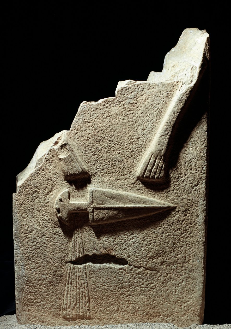 Arte pré-histórica: estela esculpida durante a Idade do Ferro a partir do local de Lunigiana, perto de La Spezia, Itália. 1100-800 AC. La Spezia, Museo Comunale della Civilta Lunigiana de Prehistoric Prehistoric