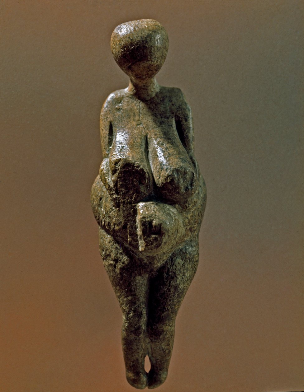 Pré-história: estátua da mulher gravetariana do local de Kostenki (Voronezh Oblast). 30000-25000 AC Paleolítico Superior, Idade da Pedra. São Petersburgo, Pedro, o Grande Museu de Antropologia e Etnografia, Rússia de Prehistoric Prehistoric